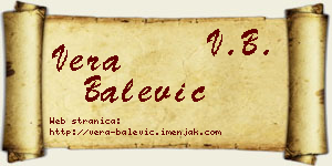 Vera Balević vizit kartica